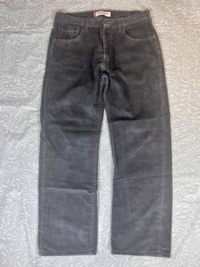 Vintage Y2K Levi’s 569 Corduroy Pants Loose Straight 33x32 Black Baggy (34x31.5)